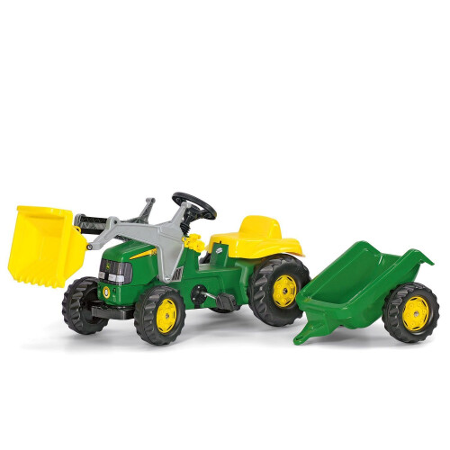 John Deere John Deere Kid Tractor with Front Loader and Trailer