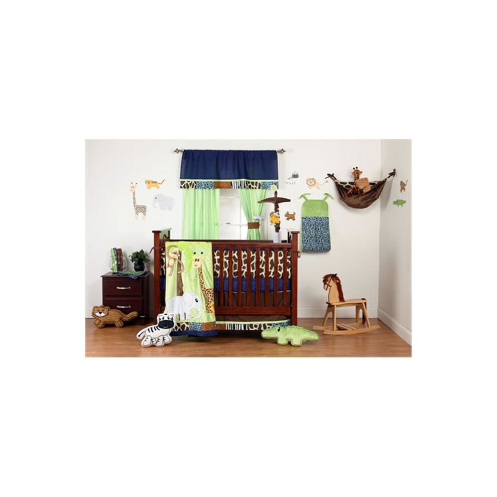 10-14B102 Jazzie Jungle Boy 4-Piece Crib Bedding Set One Grace Place