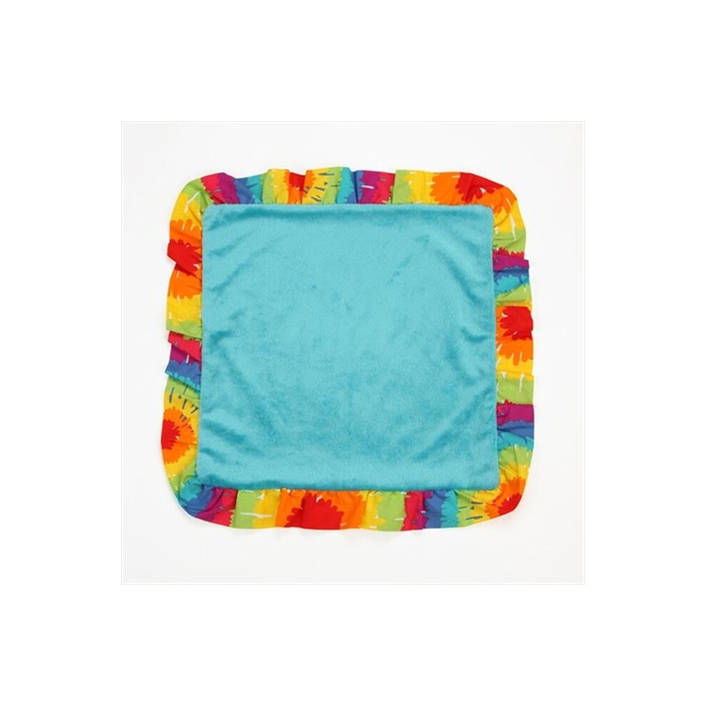 10-34025 Terrific Tie Dye Binky Blanket Blue One Grace Place
