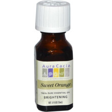 Aura Cacia, Ren Skör Essentiell Olja, Söt Apelsin, 0,5 fl oz (15 ml)
