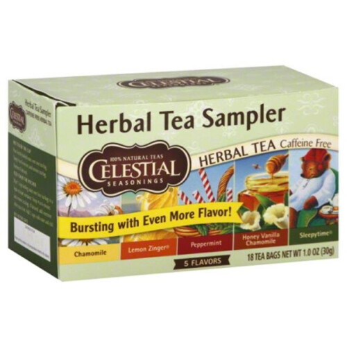 Celestial Seasonings, Kräutertee-Sampler, Koffeinfrei, 5 Geschmäcker, 18 Teebeutel, 1,1 oz (31 g)