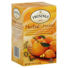 Twinings, Ovoľovaný Bylinný Čaj, Honeybush, Mandarin & Orange, Bez Kofeínu, 20 Čajových Válek, 1,41 oz (40 g)