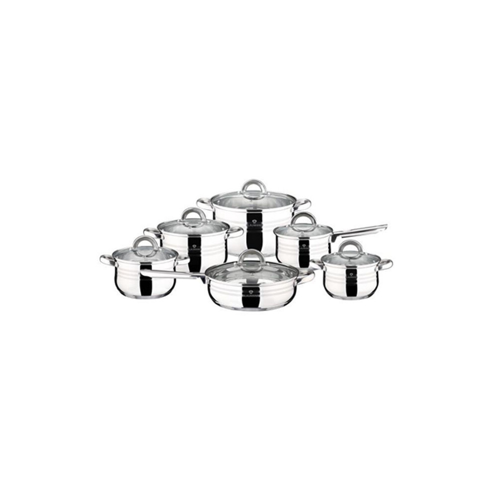 Blaumann 12 Piece Stainless Steel Pan Set