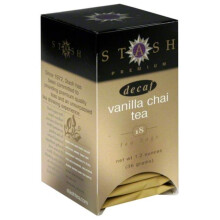 Stash Tea, Thé Noir, Décaféiné, Chai Vanille, 18 Sachets de Thé, 1,2 oz (36 g)