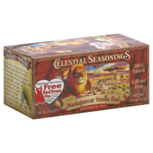 Celestial Seasonings, Afrikaans Rood Kruid Thee, Rooibos, Madagascar Vanille, Koffievrij, 20 Theezakjes, 1.5 oz (42 g)