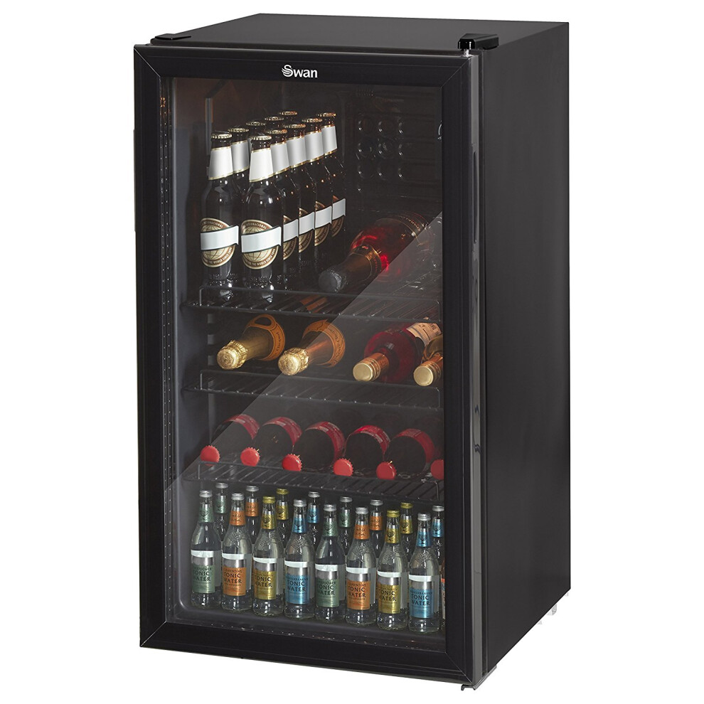 Swan 80L Black Undercounter Fridge