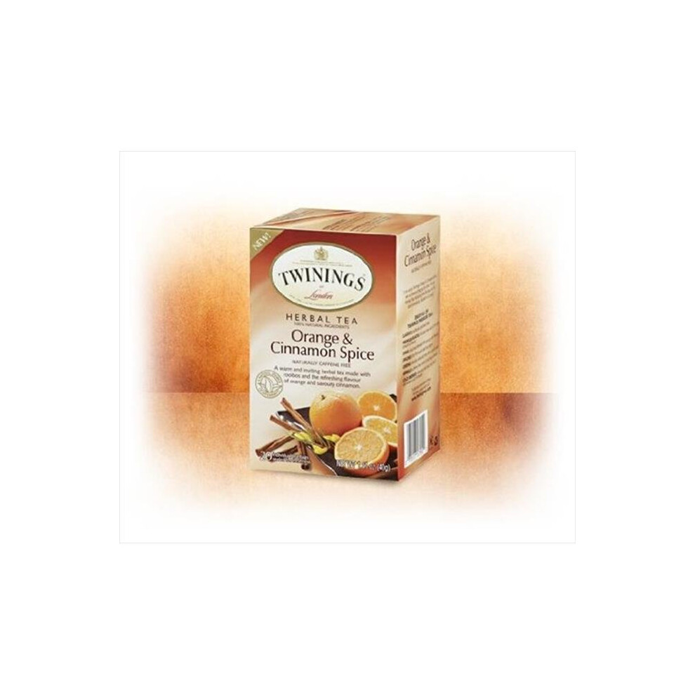 Twinings Orange Cinnamon Spice Tea 20 Bag -Pack of 6