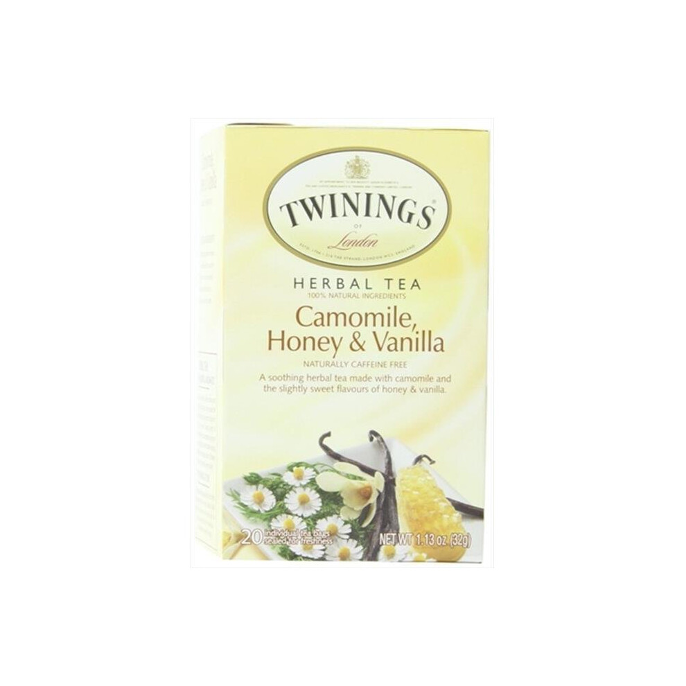 Twinings Herbal Camomile Honey Vanilla Tea 20 Bag -Pack of 6