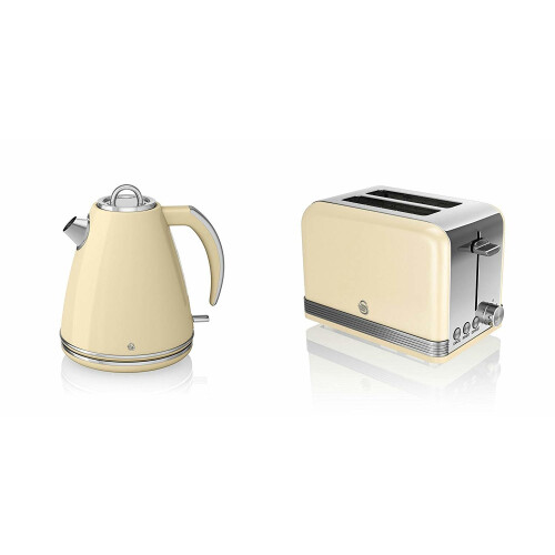Swan Cream Retro Stylish Digital 20 Litre Microwave, 1.5 Litre Jug
