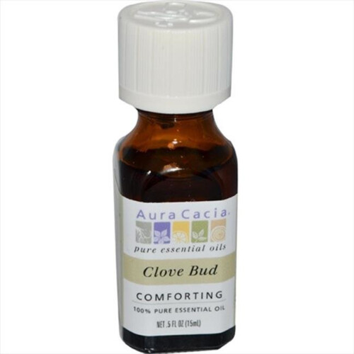 Aura Cacia, Ulei Pur Esențial, Bud de Clov, 0.5 fl oz (15 ml)
