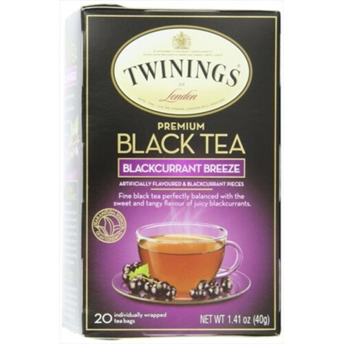 Twinings Twinings, Premium-Black-Tee, Blackcurrant-Breeze, 20 Teebeutel, 1,41 oz (40 g)