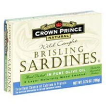 Crown Prince Natural, Brisling Sardines, in Extra Virgin Olive Oil, 3.75 Oz (106 G)