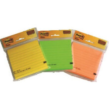 3M Vsj7849 4490-SSMX Sticky note Super Sticky Lined Note 4x4 Asst
