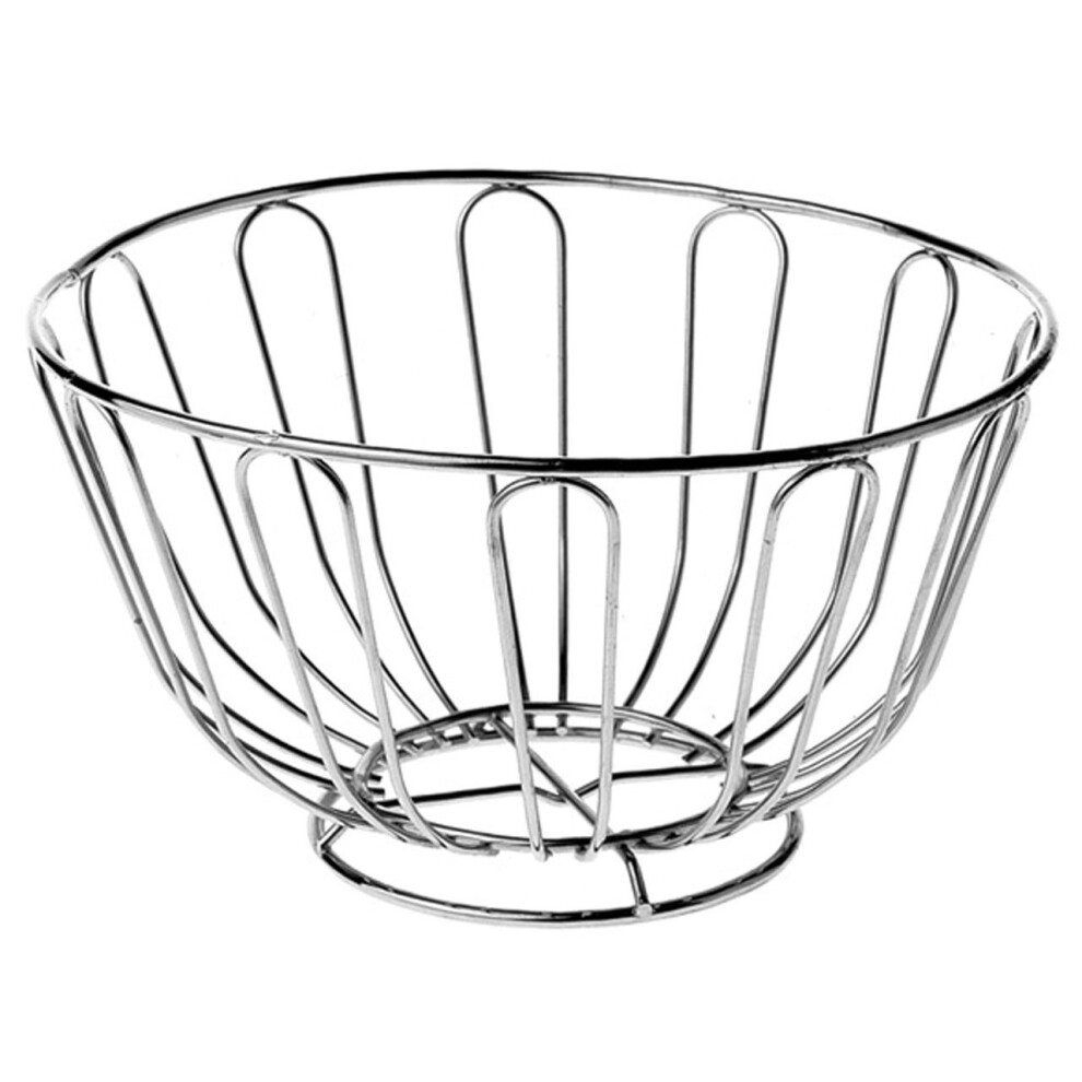 Chrome Wire Fruit Basket, Silver