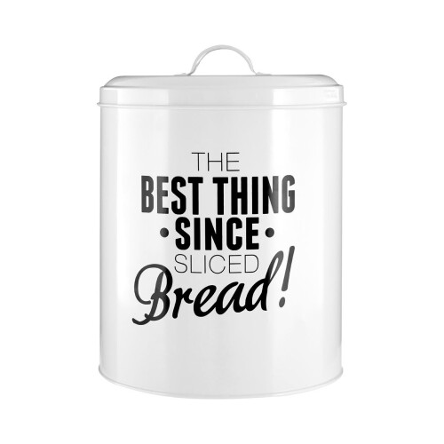 Pun & Games Bread Bin, White