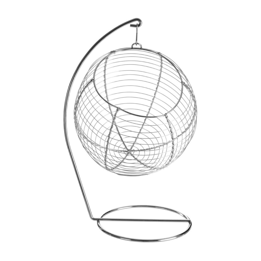 Hanging Fruit Basket Chrome, Silver