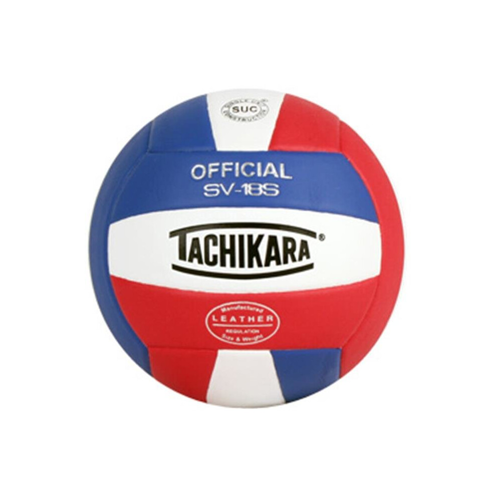 Tachikara USA SV18S.SWR Composite Leather Volleyball - Red-White-Royal-image-OPC-PQGYXZ-NEW