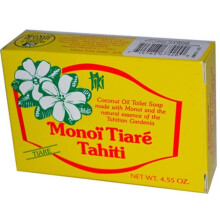 Monoi Tiare Tahiti, Franse geperste zeep verrijkt met monoi, tiare geur, 4,55 oz (130 g)