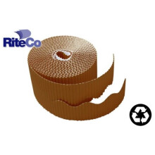 RiteCo Raydiant 22812 Riteco Trim-It Corrugated Scalloped Decorative Border. Two .25 In. X 50 Ft. Strips Per Roll Warm Brown, 6 Rolls