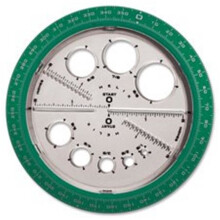 Helix HLX36002 Angle-Circle Maker, Protractor-Compass, 360 Degrees