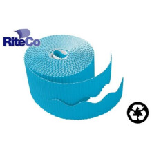 RiteCo Raydiant 22815 Riteco Trim-It Corrugated Scalloped Decorative Border. Two .25 In. X 50 Ft. Strips Per Roll Bright Blue, 6 Rolls