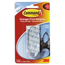 3M Command Large Clear Damage-Free Hanging Hook Strips 17093CLR