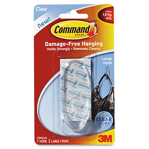 3M 3M Command Large Clear Damage-Free Hanging Hook Strips 17093CLR
