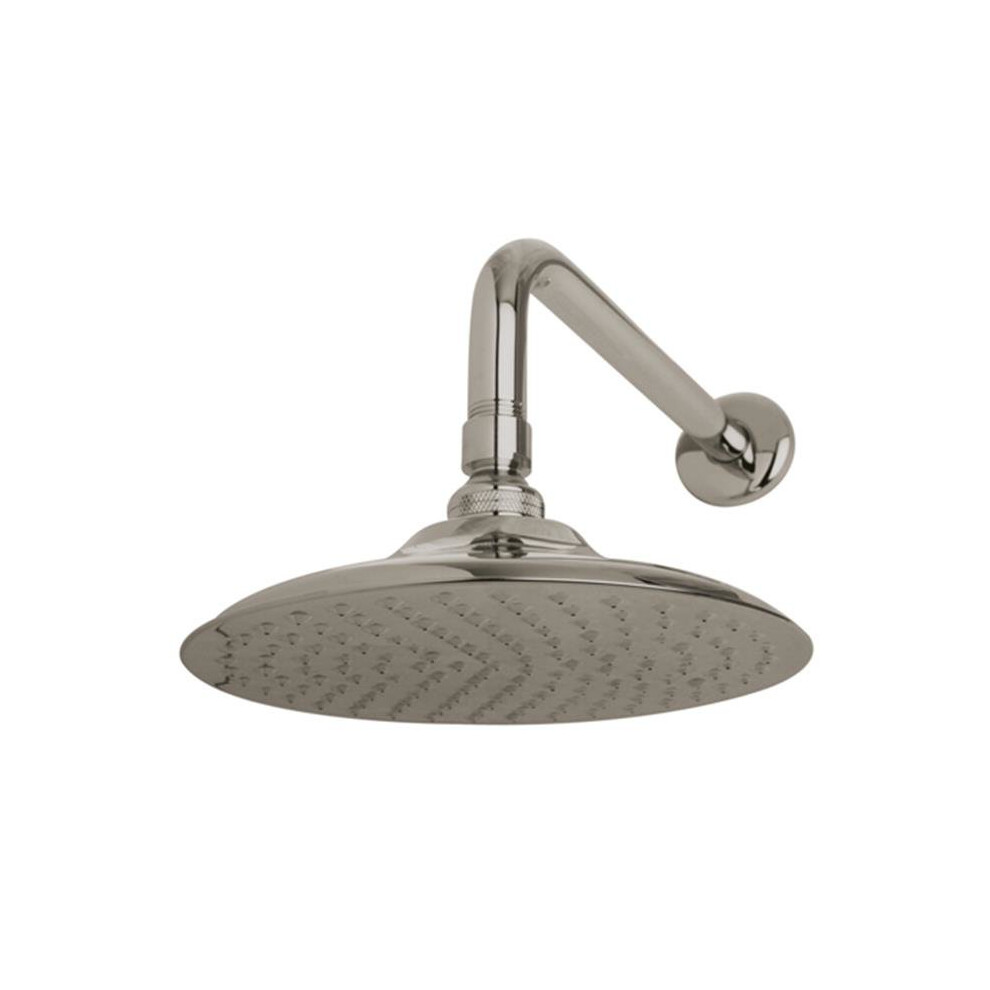 Kingston Brass K136A8CK Kingston Brass Victorian 8 in. Shower Head with 12 in. Shower Arm, Satin Nickel-image-OPC-PQHGP7-NEW