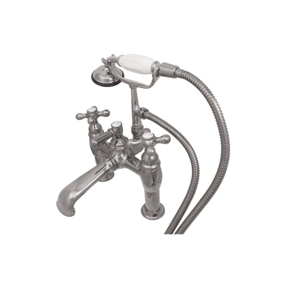 Kingston Brass Cc610t1 Deck Mount Clawfoot Tub Filler With Hand Shower 663370061776