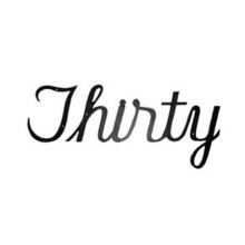 Montague Metal Products SHN-30sm Small Script Modern House Number Thirty