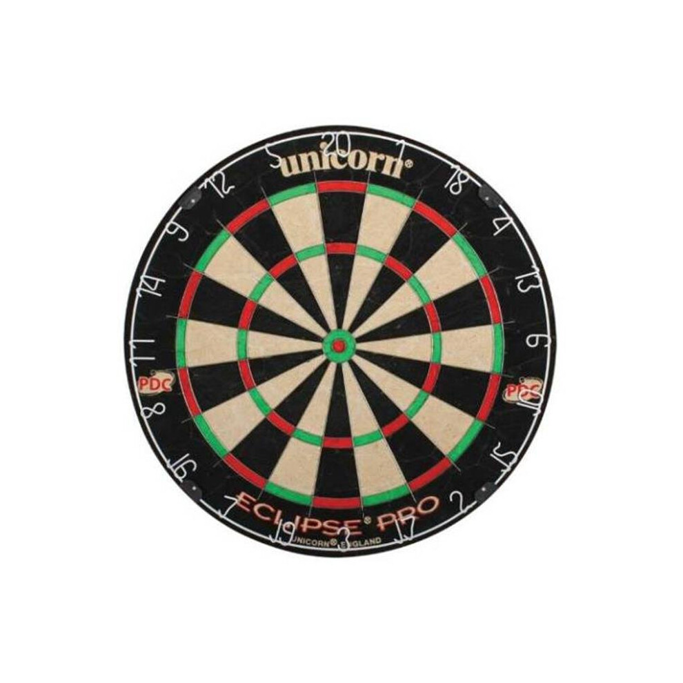 Dartboard - Eclipse Pro - Ultra-Visible Number Ring & Spider - Championship Quality Sisal Bristle - Staple-Free Construction