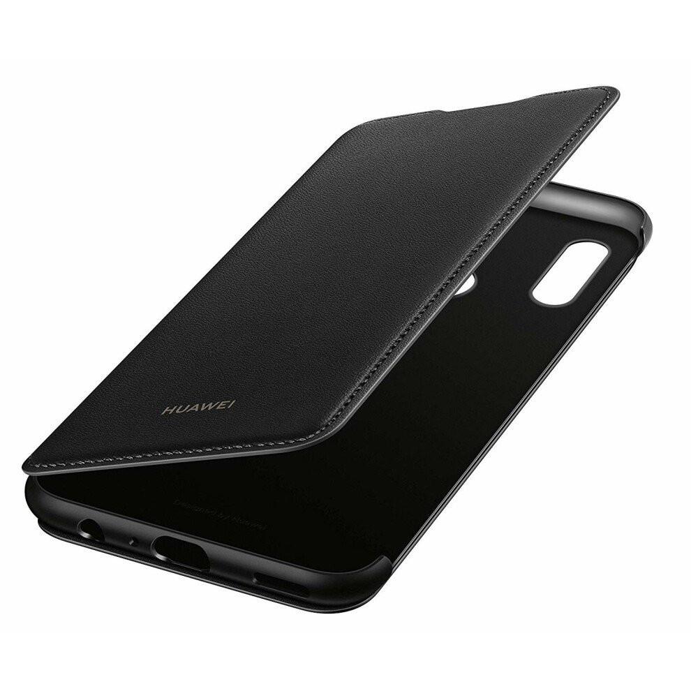 Official Huawei P Smart 2019 Flip Wallet Cover Case - Black - 51992830