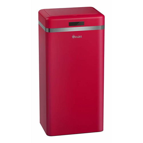 Swan Swan Retro 45L Square Sensor Bin - Red