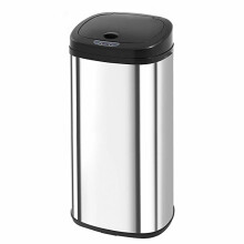 Tower T938020GRY Compact Sensor Bin, Large 60L, Hands Free Opening, Automatic Close, Retaining Ring, Grey