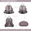Miss Lulu (Grey) Women Anti-theft Backpacks Girls Fur Ball School Bags Waterproof Daypack Rucksack Shoulder Bags 7