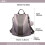 Miss Lulu (Grey) Women Anti-theft Backpacks Girls Fur Ball School Bags Waterproof Daypack Rucksack Shoulder Bags 5
