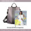 Miss Lulu (Grey) Women Anti-theft Backpacks Girls Fur Ball School Bags Waterproof Daypack Rucksack Shoulder Bags 4