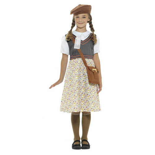 Smiffy's (Medium) Kids Evacuee School Girl Costume