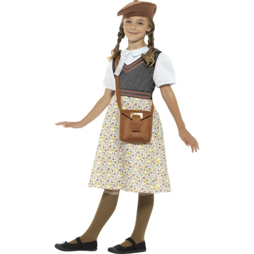 Smiffy's (Medium) Kids Evacuee School Girl Costume 1