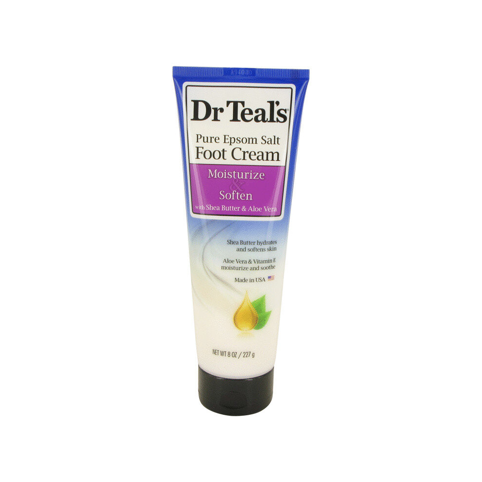 Dr Teal's Pure Epsom Salt Foot By Pure Epsom Salt Foot With Shea Butter & Aloe Vera & Vitamin E 8 Oz Cream