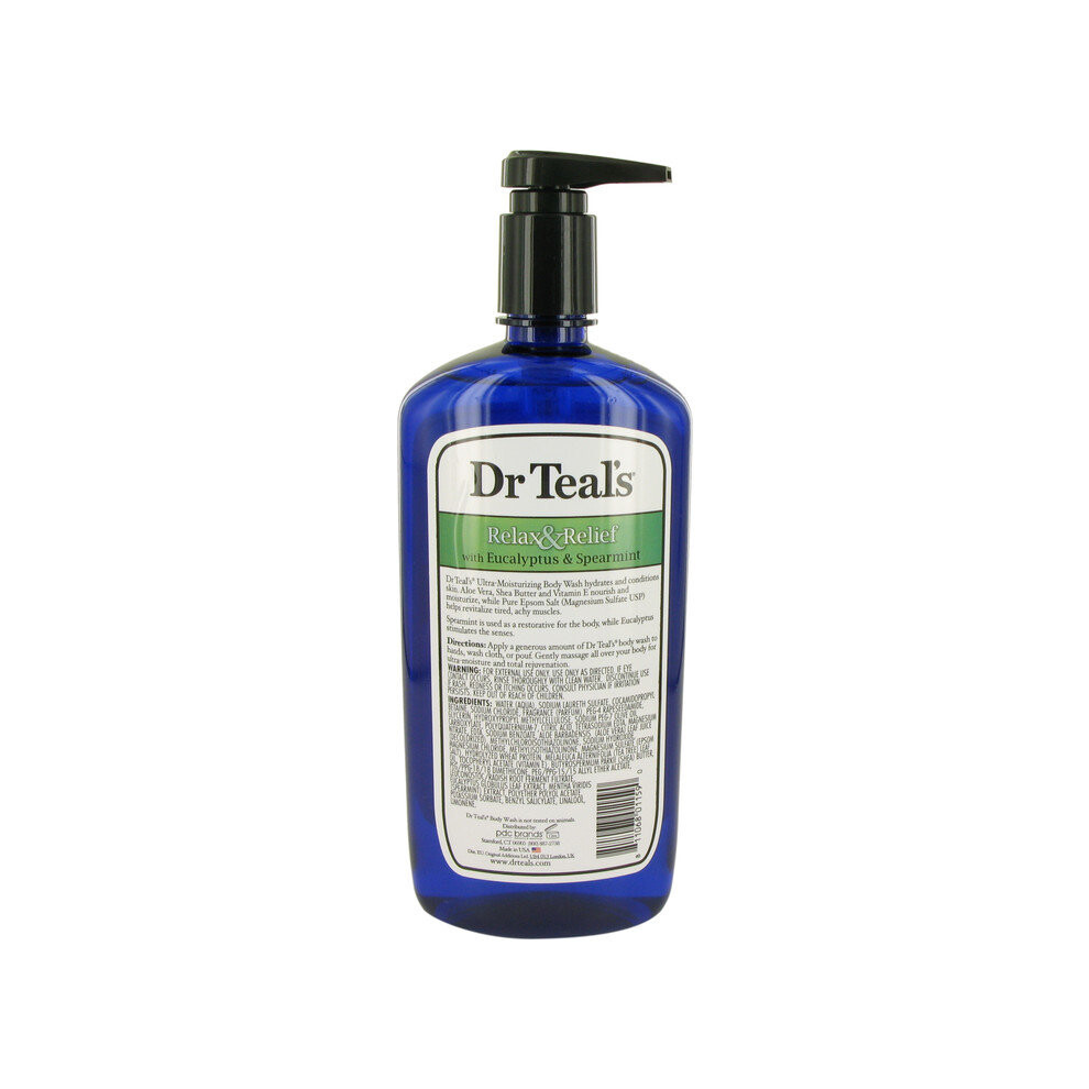 Dr Teal's Body Wash With Pure Epsom Salt By Body Wash With Pure Epsom Salt With Eucalyptus & Spearmint 24 Oz