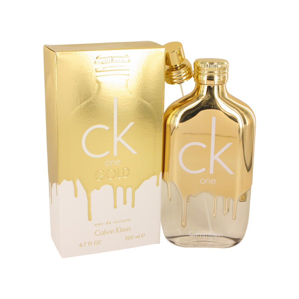 Calvin Klein CK1 Gold 200ml EDT Spray – Unisex Citrusy Floral Woody Fragrance, Long-Lasting