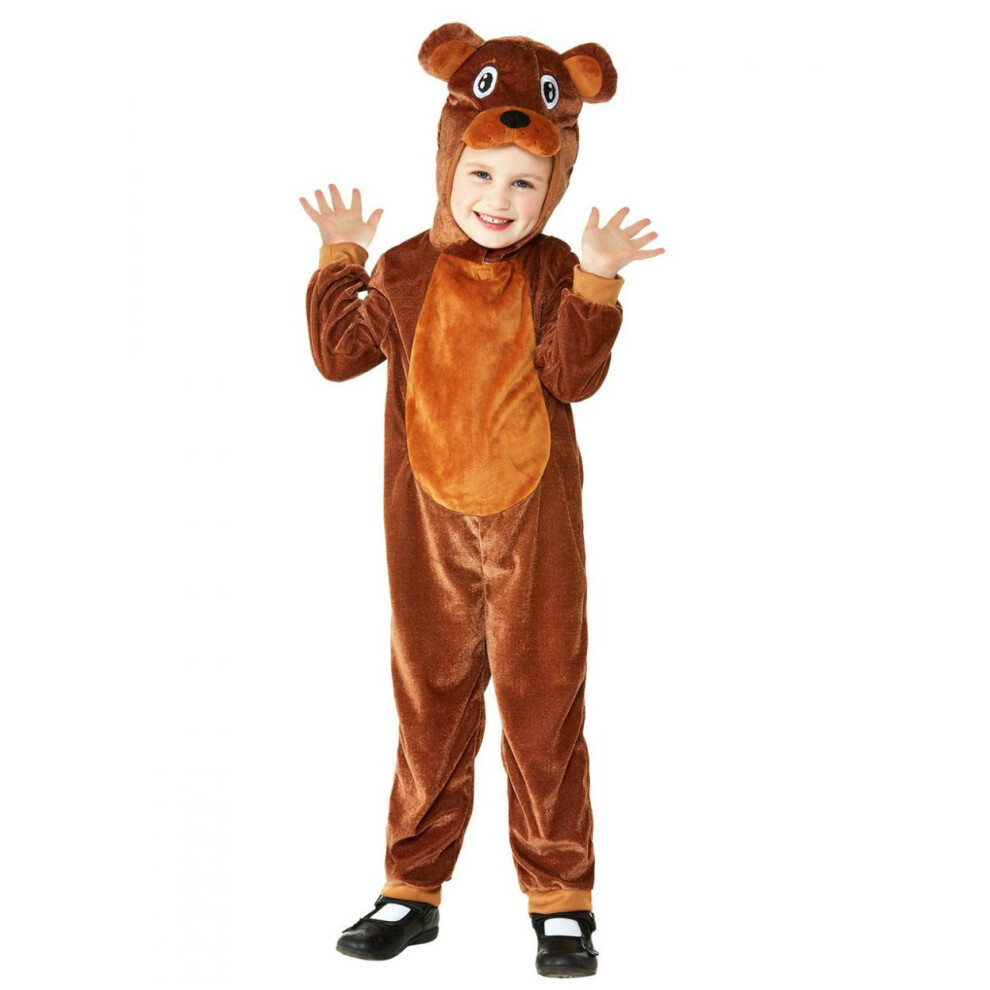Smiffy's (Age 3-4) Kids Toddler Teddy Bear Costume Brown