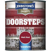 Johnstone's Paint for Bricks, Tiles and Doorsteps - Matt Rad - 750ml