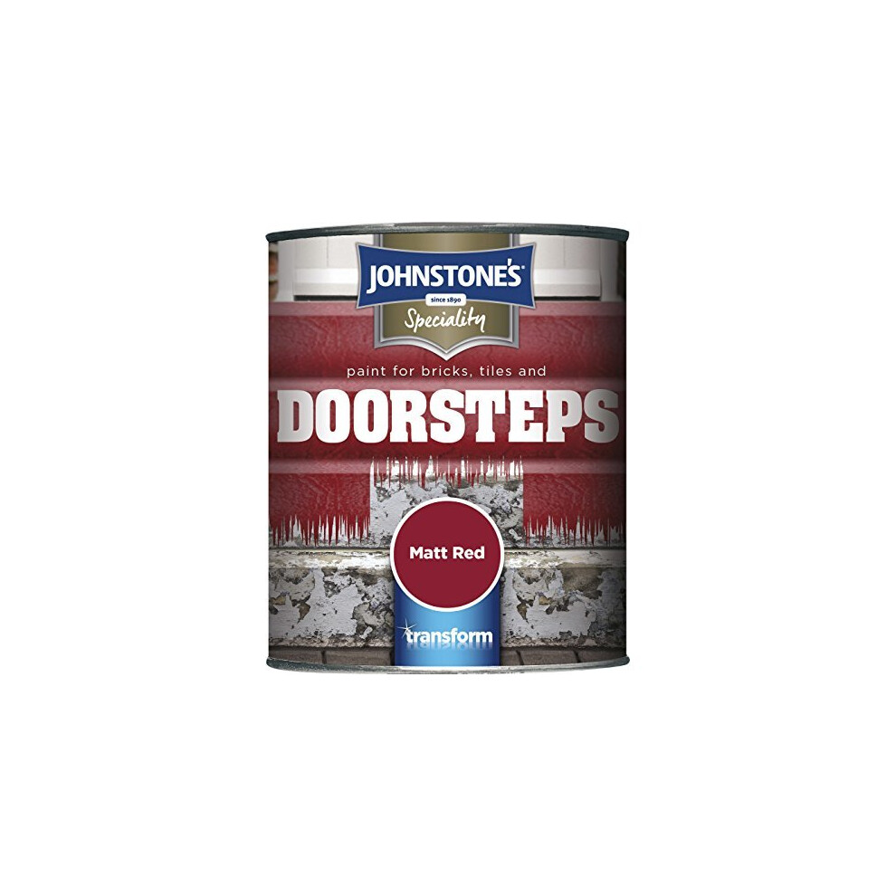 Johnstone's Paint For Bricks, Tiles And Doorsteps - Matt Rad - 750ml