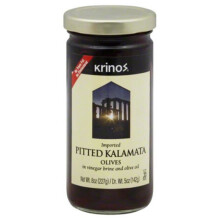KRINOS OLIVE KALAMATA PITTED-8 OZ -Pack of 6