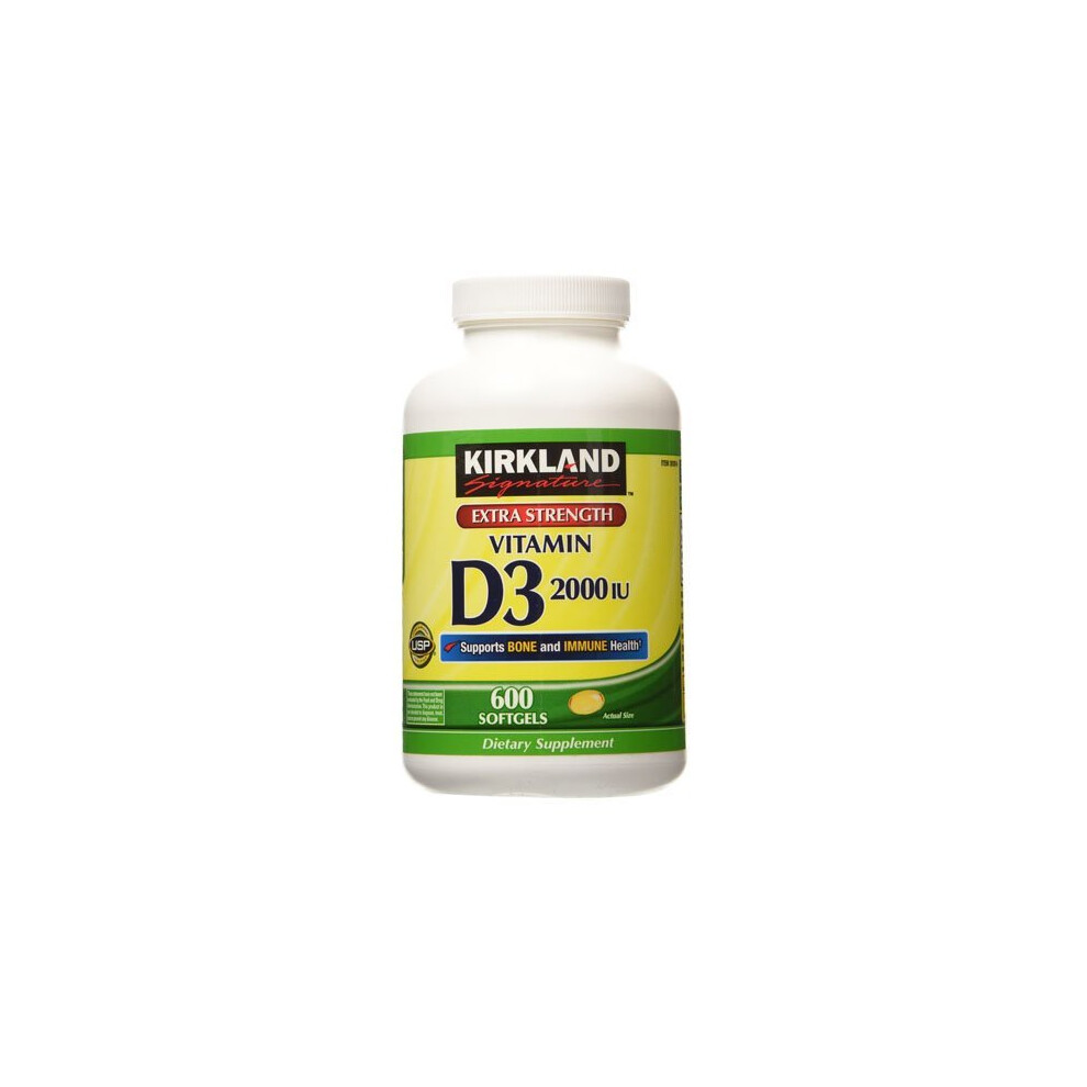 Kirkland Signature Maximum Strength Vitamin D3 50Âµg, 600 Capsules 20mo