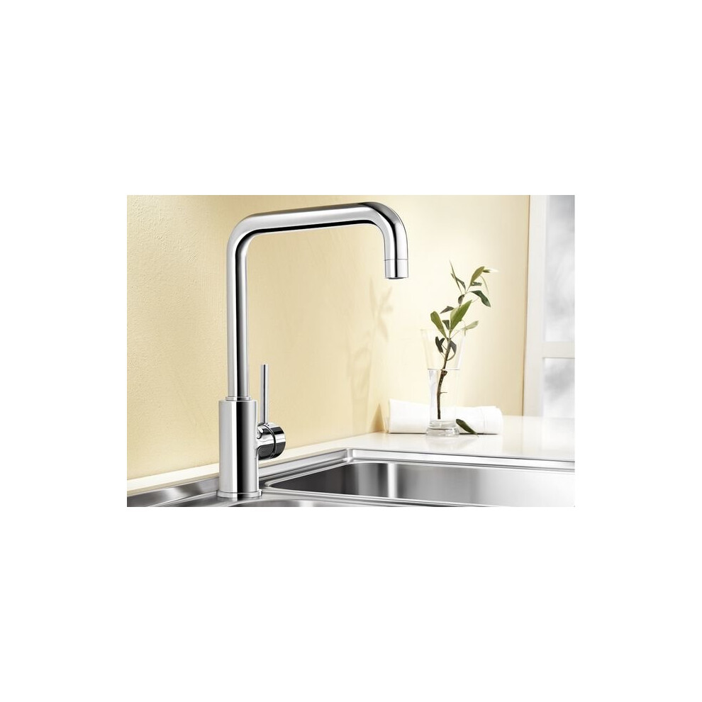 Blanco Mila J Single Lever Kitchen Tap In Chrome 4020684598675
