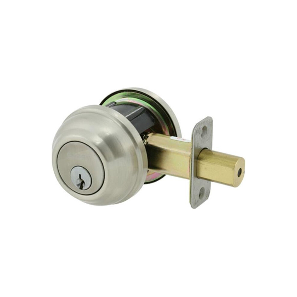 Photos - Door Lock Delaney Contemporary 330601 Grade 2 Single Cylinder Deadbolt In Satin Nickel