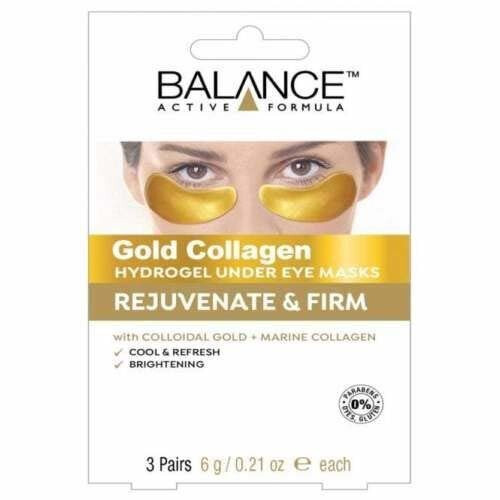 Balance Active Formula Gold Collagen Hydrogel Under Eye Masks 3 Pair